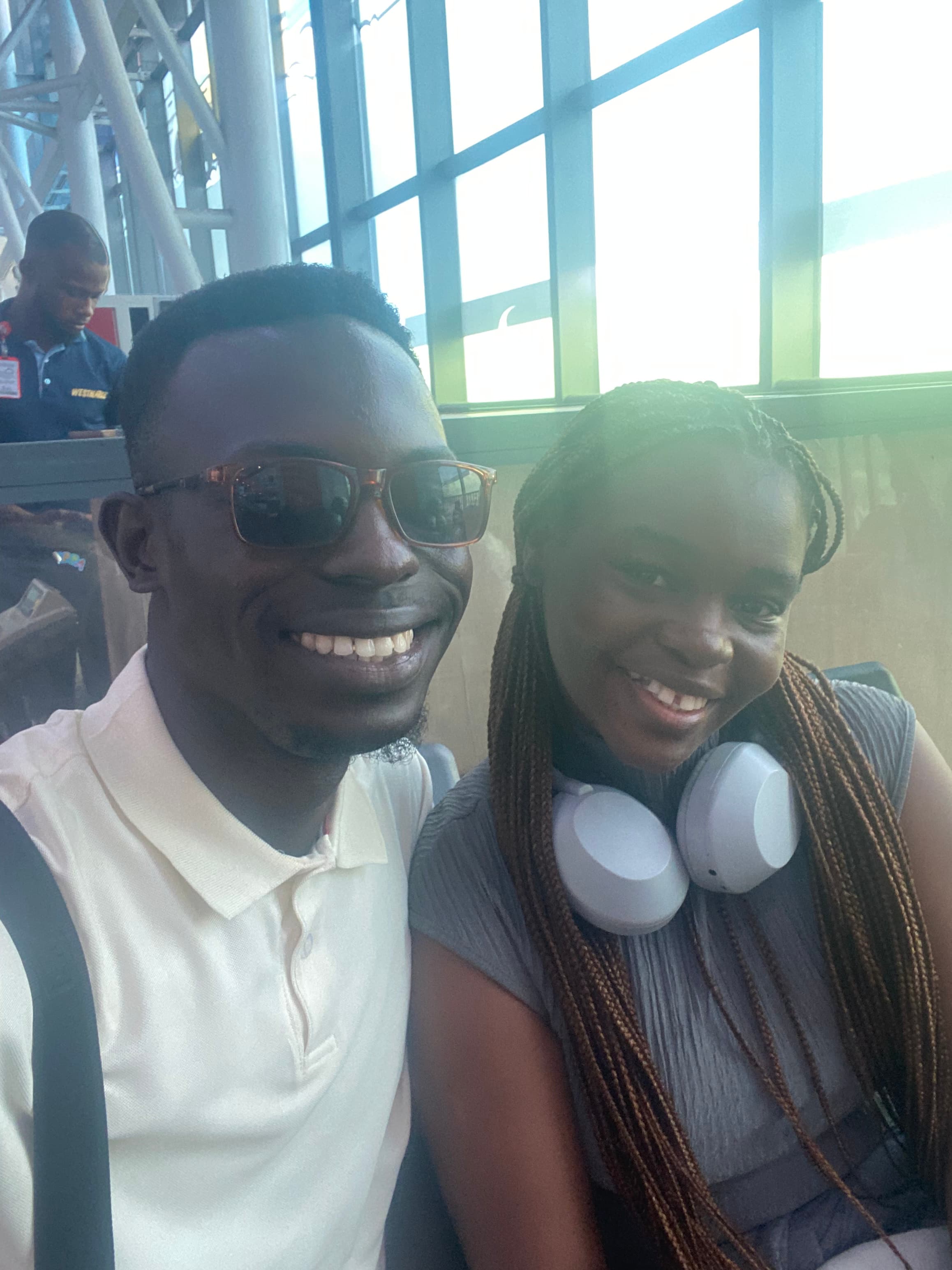 Ayo and Ola smiling for a selfie