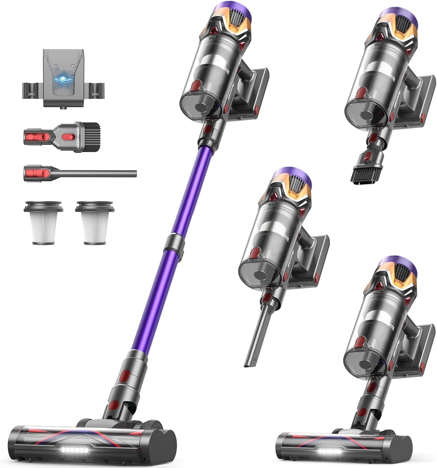Cordless Vacuum Cleaner 55Kpa 650W 70Mins Self Standing Stick Vacuum