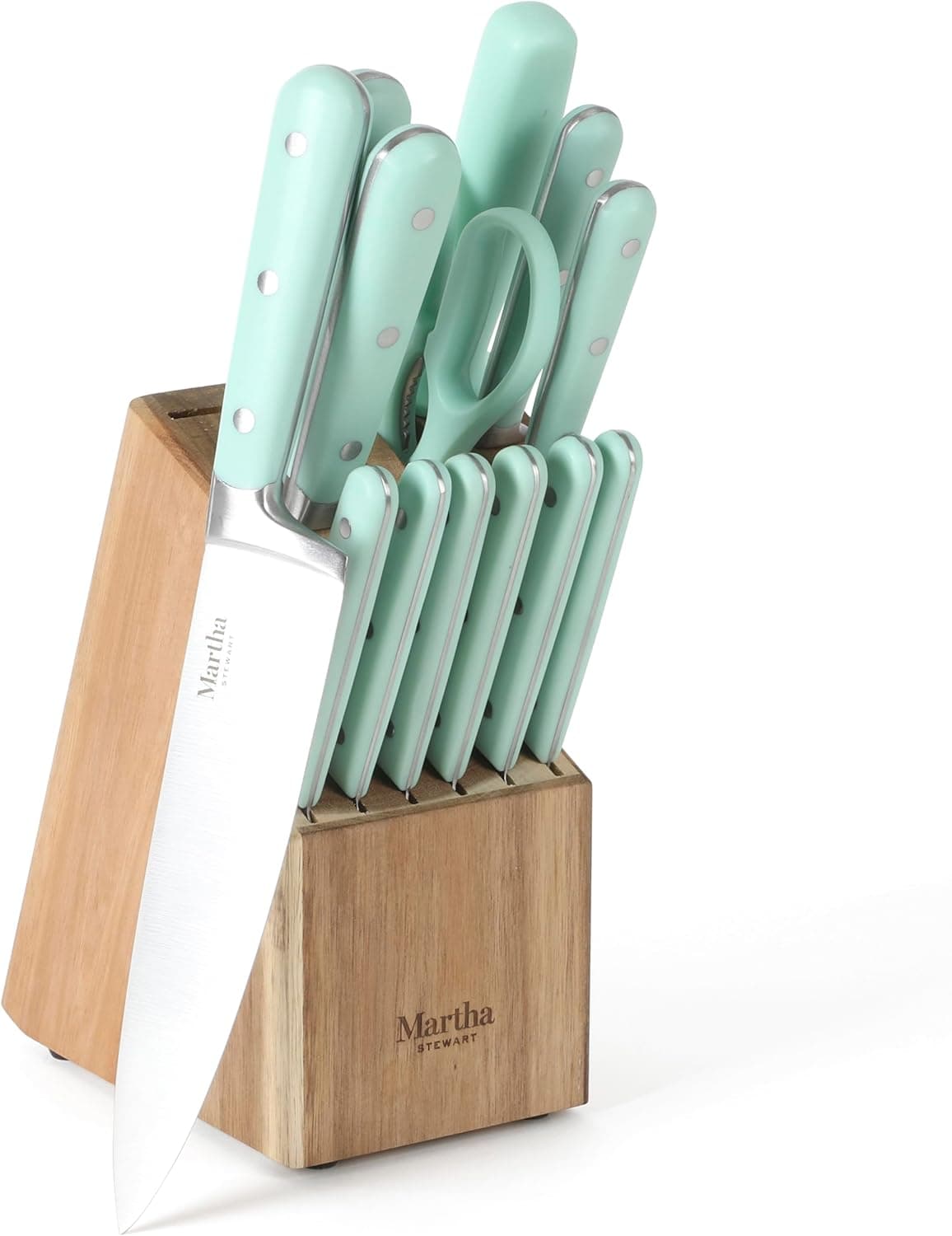Martha Stewart Eastwalk 14 Piece Stainless Steel Knife Block Set